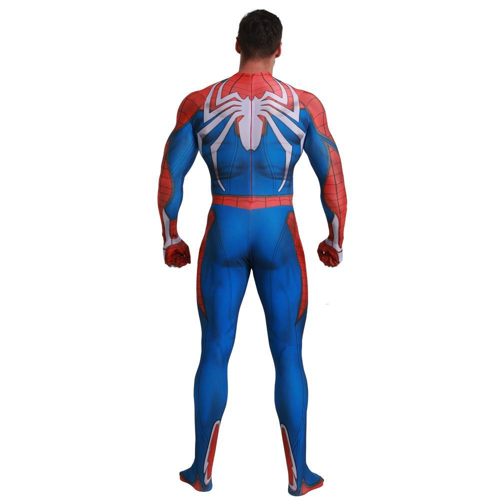 White Spiderman Game Cosplay Jumpsuit Halloween Party Costume for Adult and kids