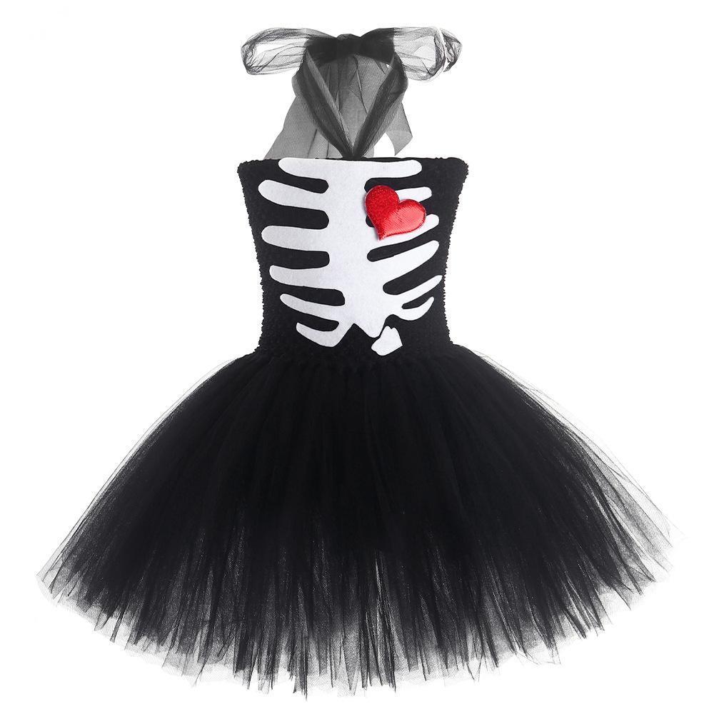 Skeleton Mummy Bride Tutu Dress for Baby Girl Halloween Cartoon Costume