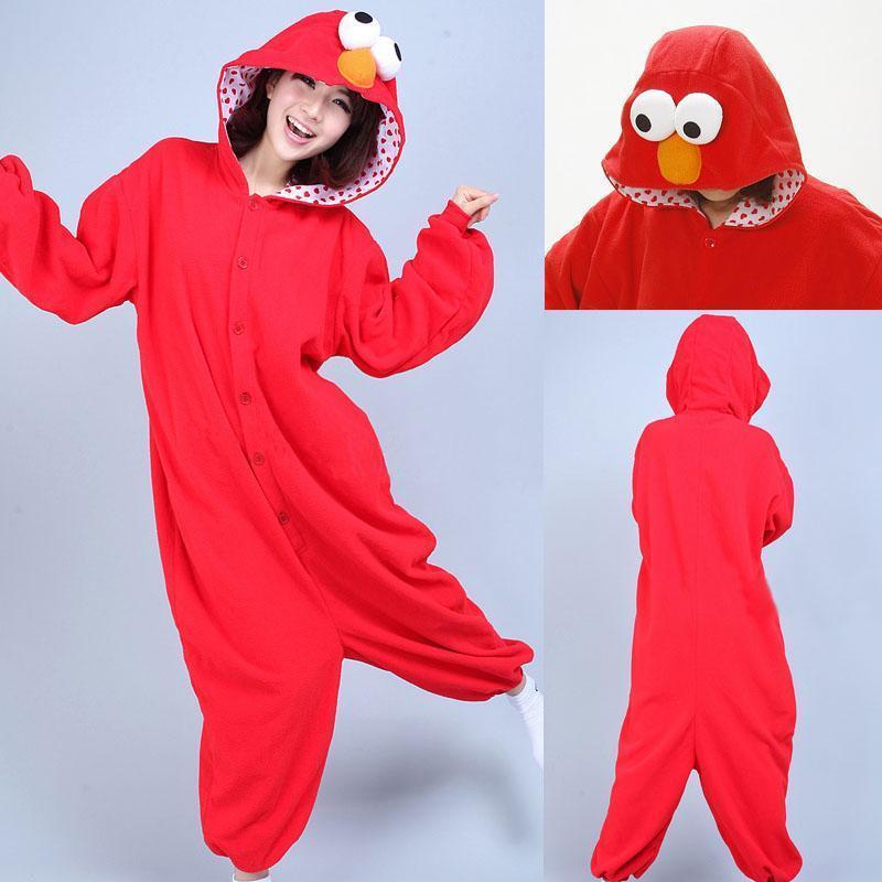 Seame Street ELMO Onesie Hoodie Costume Kigurumi Pajamas-Pajamasbuy