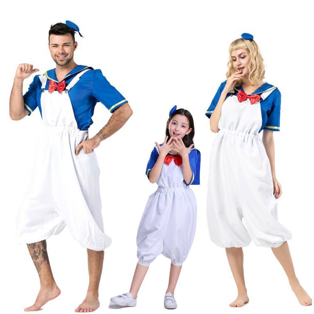 Halloween Sailor Suit Donald Duck Matching Family Cosplay Costume-Pajamasbuy
