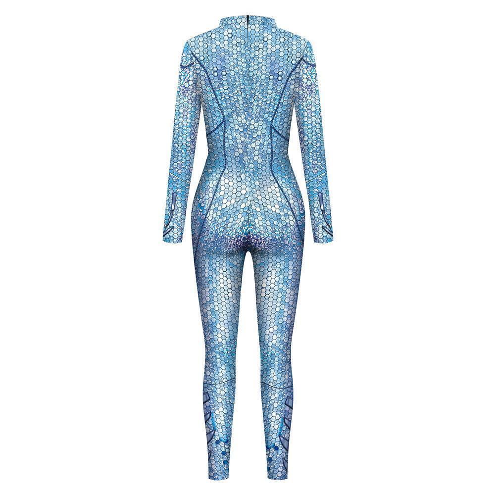 Atlanna Queen Aquaman 2 Costume Cosplay Jumpsuit Halloween Sequined Catsuit Party Zentai
