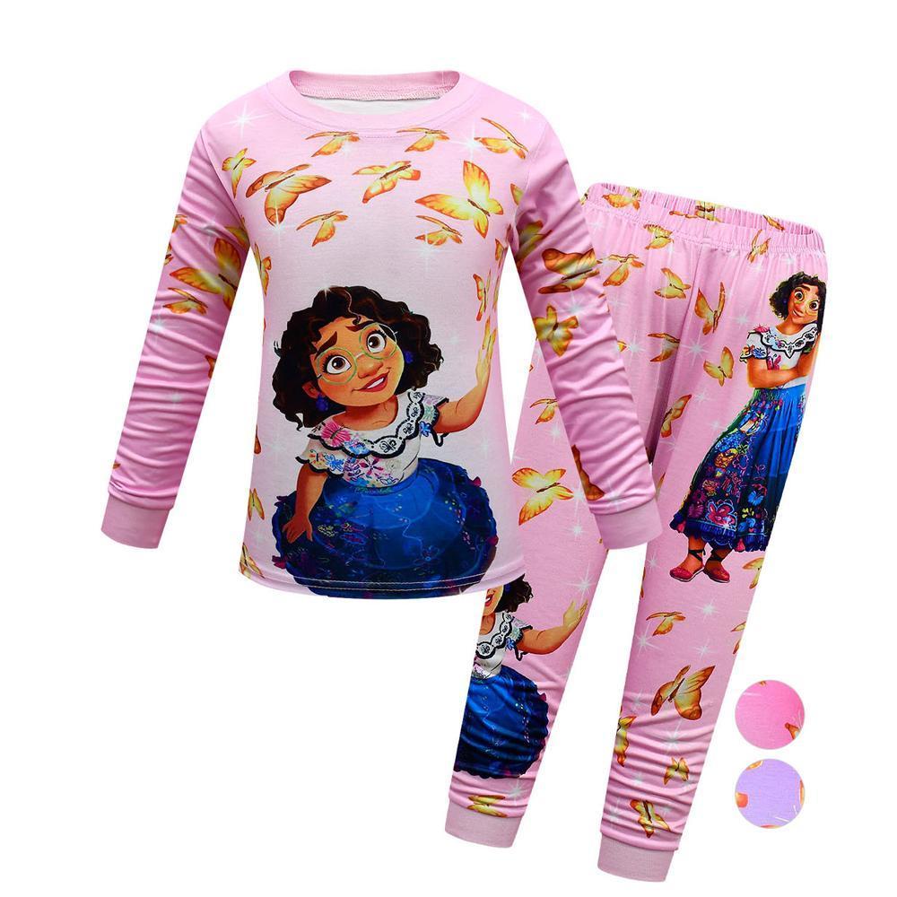 Encanto Mirabel Pajamas Set Kids Long Sleeve Trousers Two Pieces Suits