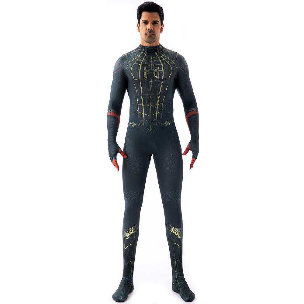SpiderMan No Way Home Costume Cosplay Jumpsuit Superhero Tights Red Arm Suit Zentai For Adult Kids
