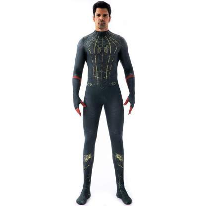 SpiderMan No Way Home Costume Cosplay Jumpsuit Superhero Tights Red Arm Suit Zentai For Adult Kids