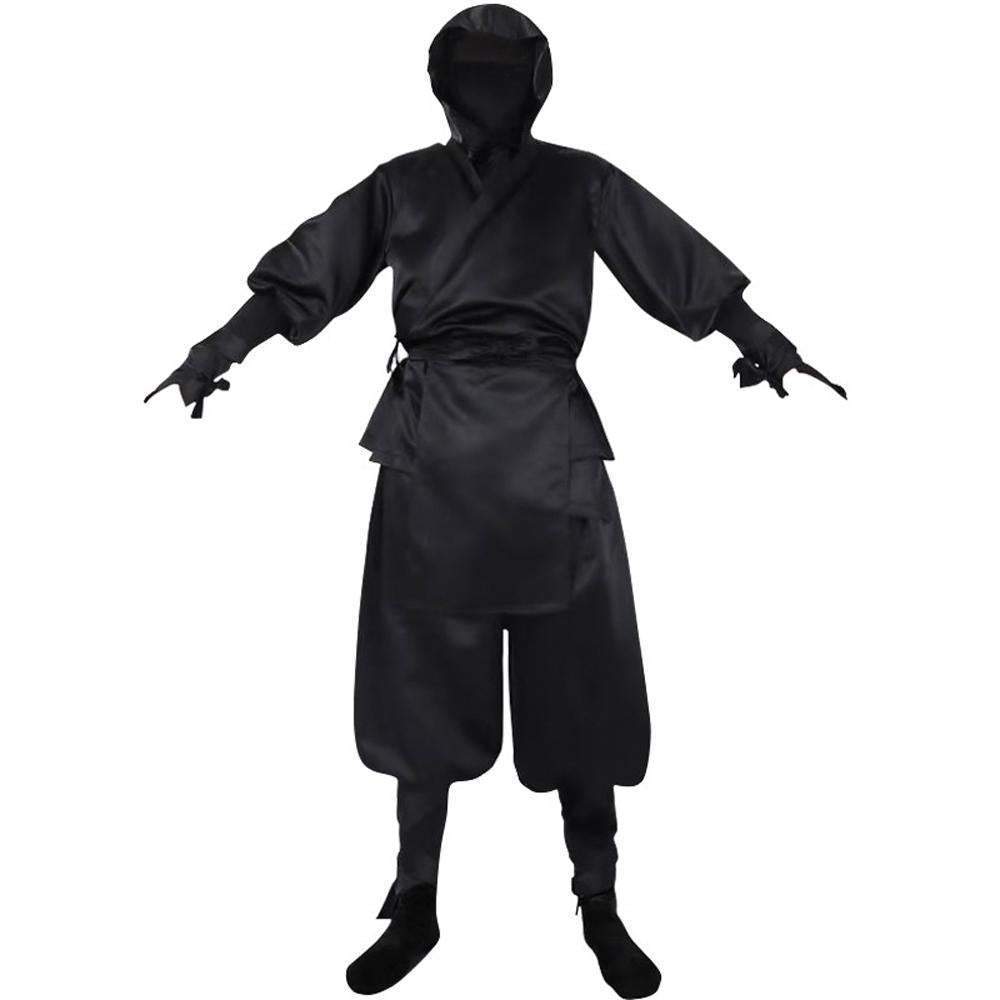 Japanese Ninja Bushido Cosplay Costume with Hood Socks Halloween Outfit Set Dress Up For Men-Pajamasbuy