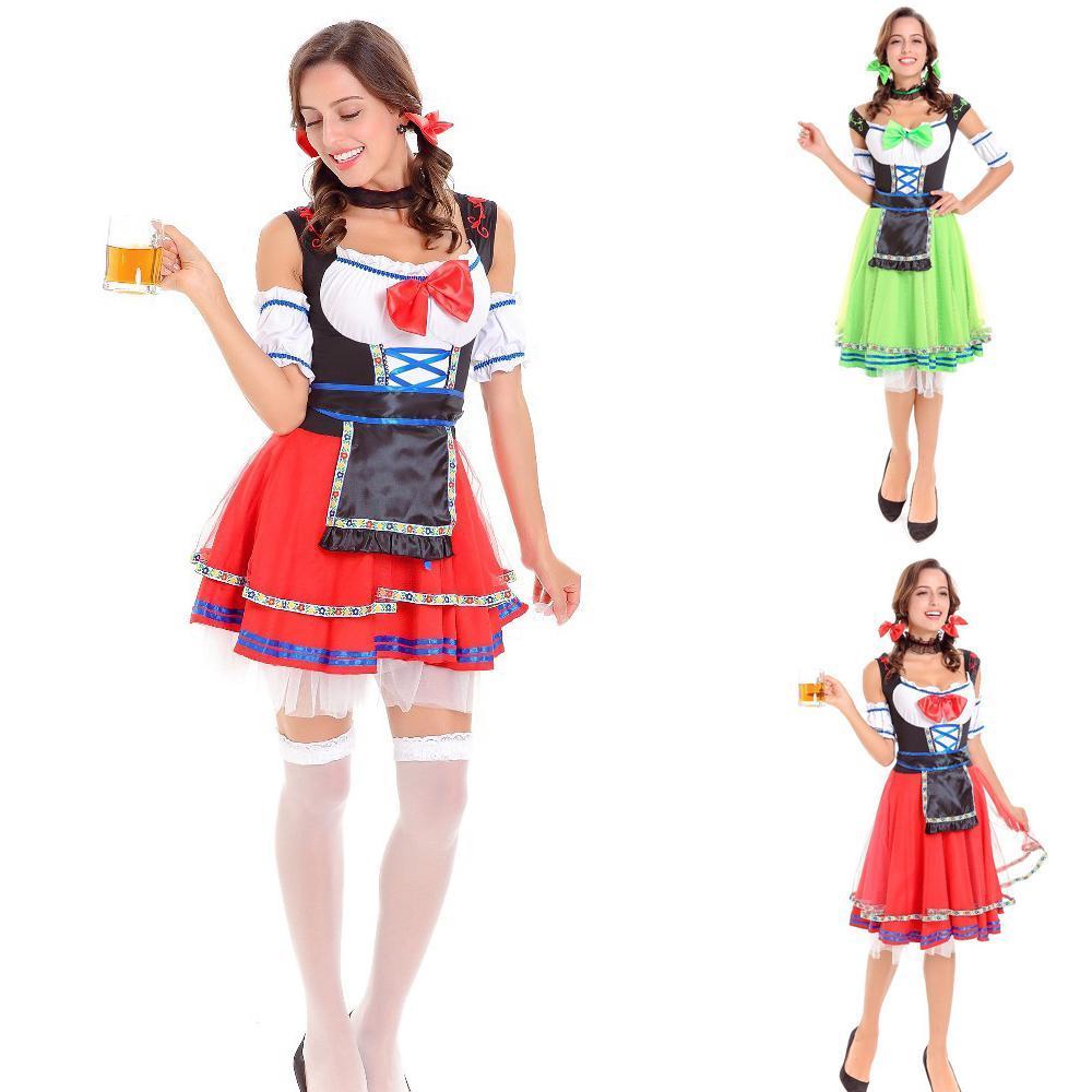 German Oktoberfest Beer Festival Waitress Maid Cosplay Costume