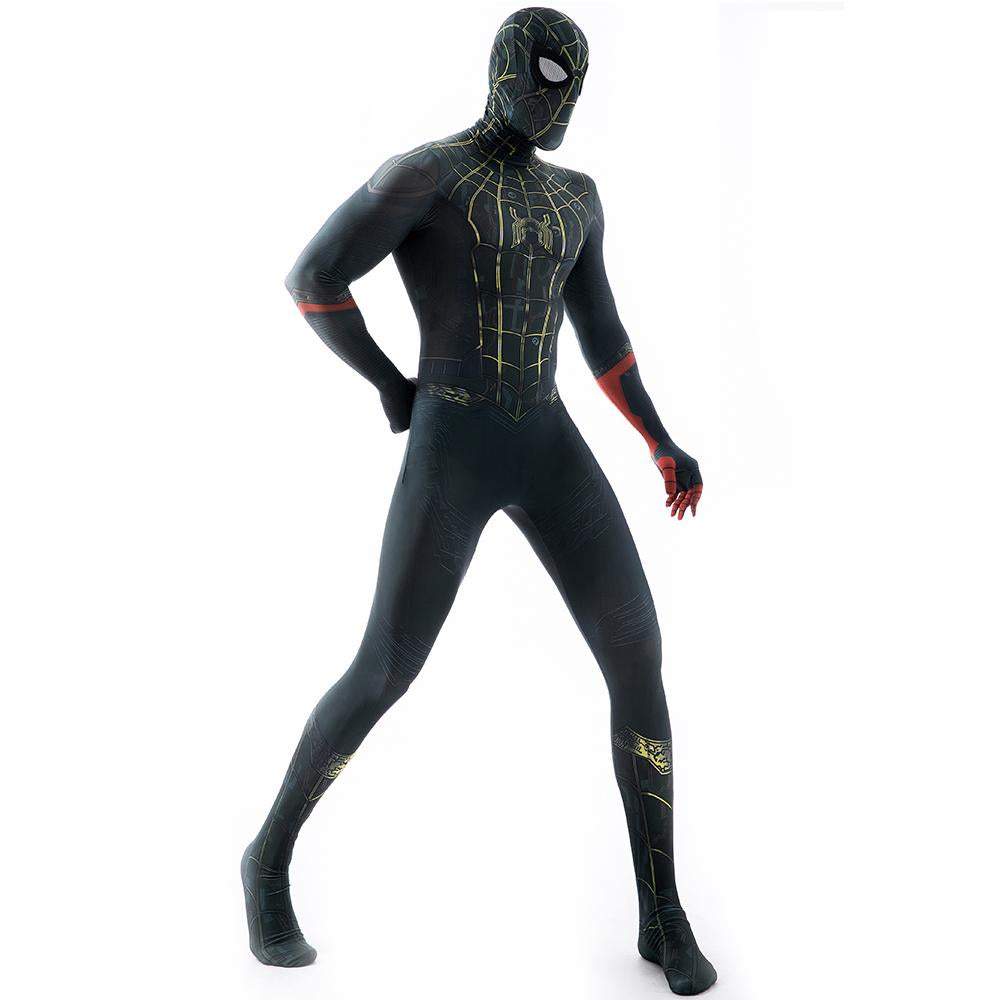 SpiderMan No Way Home Costume Cosplay Jumpsuit Superhero Tights Red Arm Suit Zentai For Adult Kids