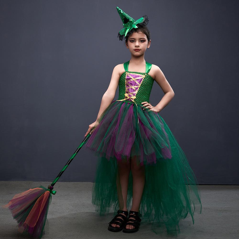 Girl Hocus Pocus Sanderson sisters Winifred Sarah Mary Tutu Dress for kids Halloween Cartoon Costume