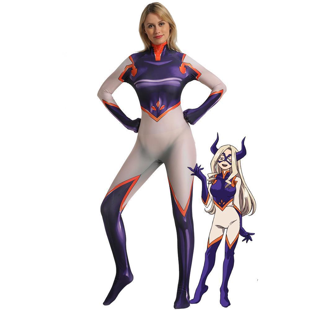 My Hero Academia Mount Lady Cosplay Costumes Jumpsuit Anime Tights Halloween Zentai For Adult Kids