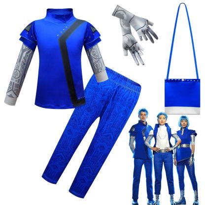 College Zombies 3 Blue Cosplay two piece set Costume Bodysuit Outfits for kids