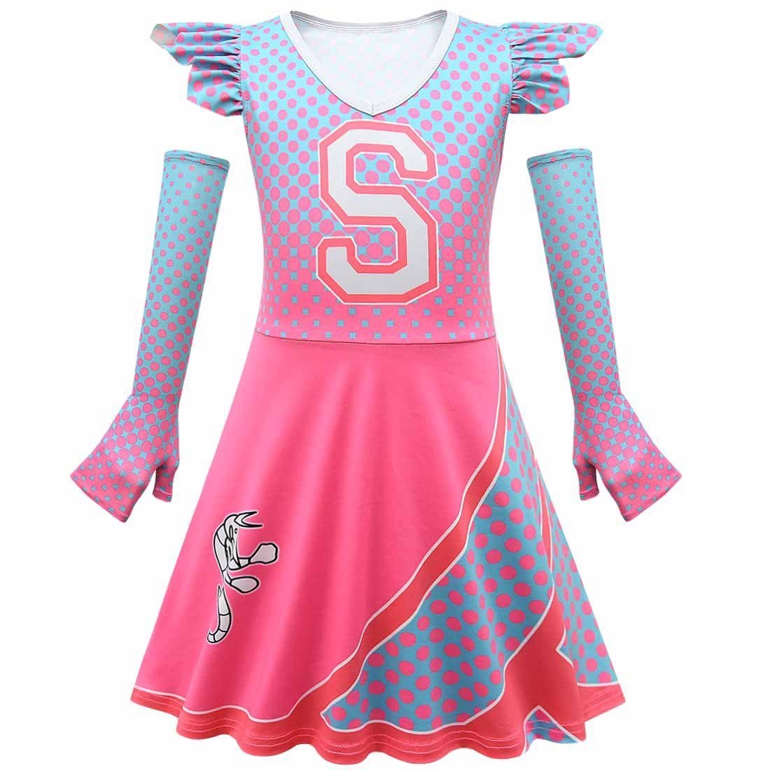 Kids Zombies 2 Cheerleader Dress Cosplay Costume Children's Dress