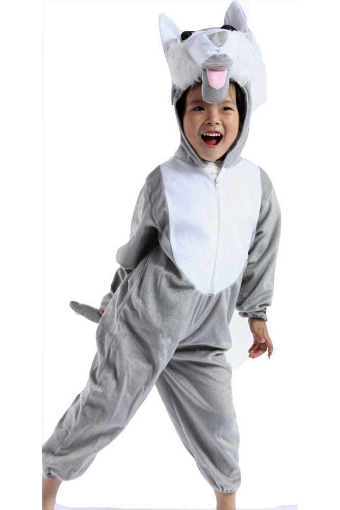 Child wolf Kids animal kigurumi onesie Halloween Costume