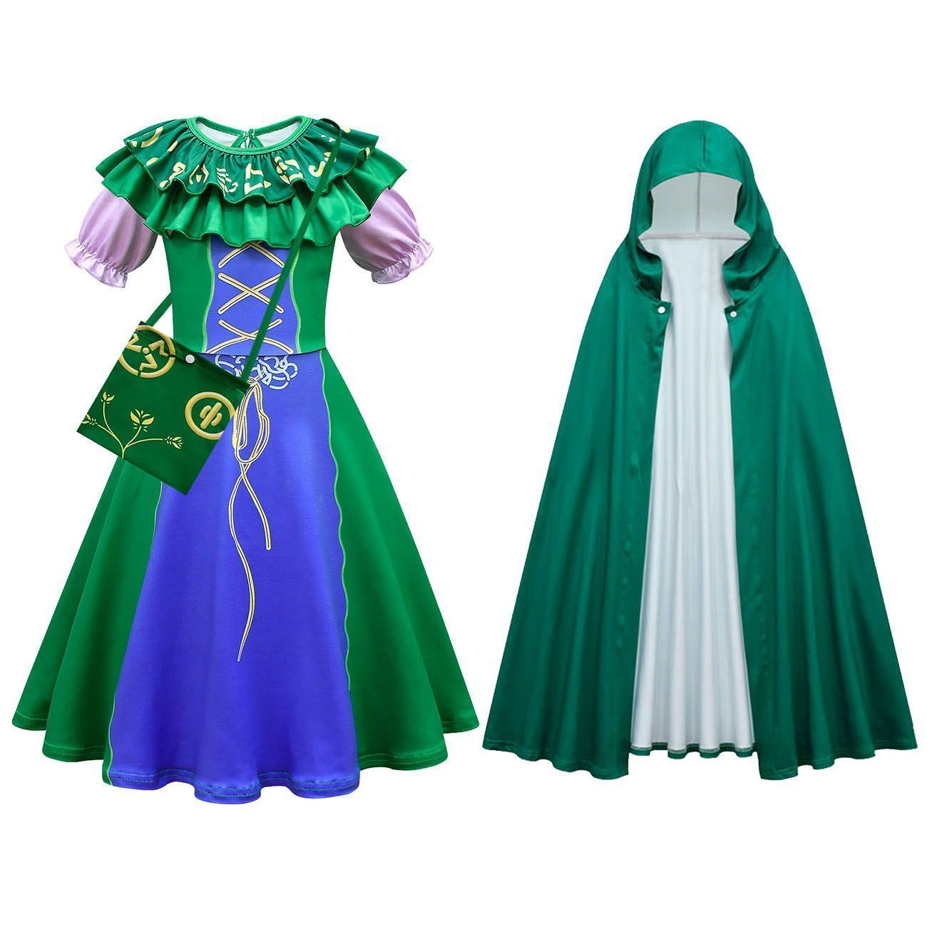 Green Hocus Pocus Winifred Sanderson Cosplay Suit Costume Dress Outfits for kids
