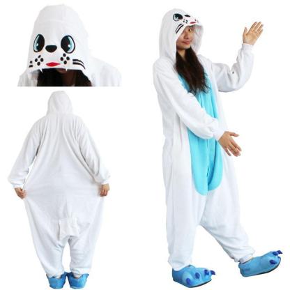 Animal Adult Sea Lion Onesie Kigurumi Hoodie Costume Pajamas