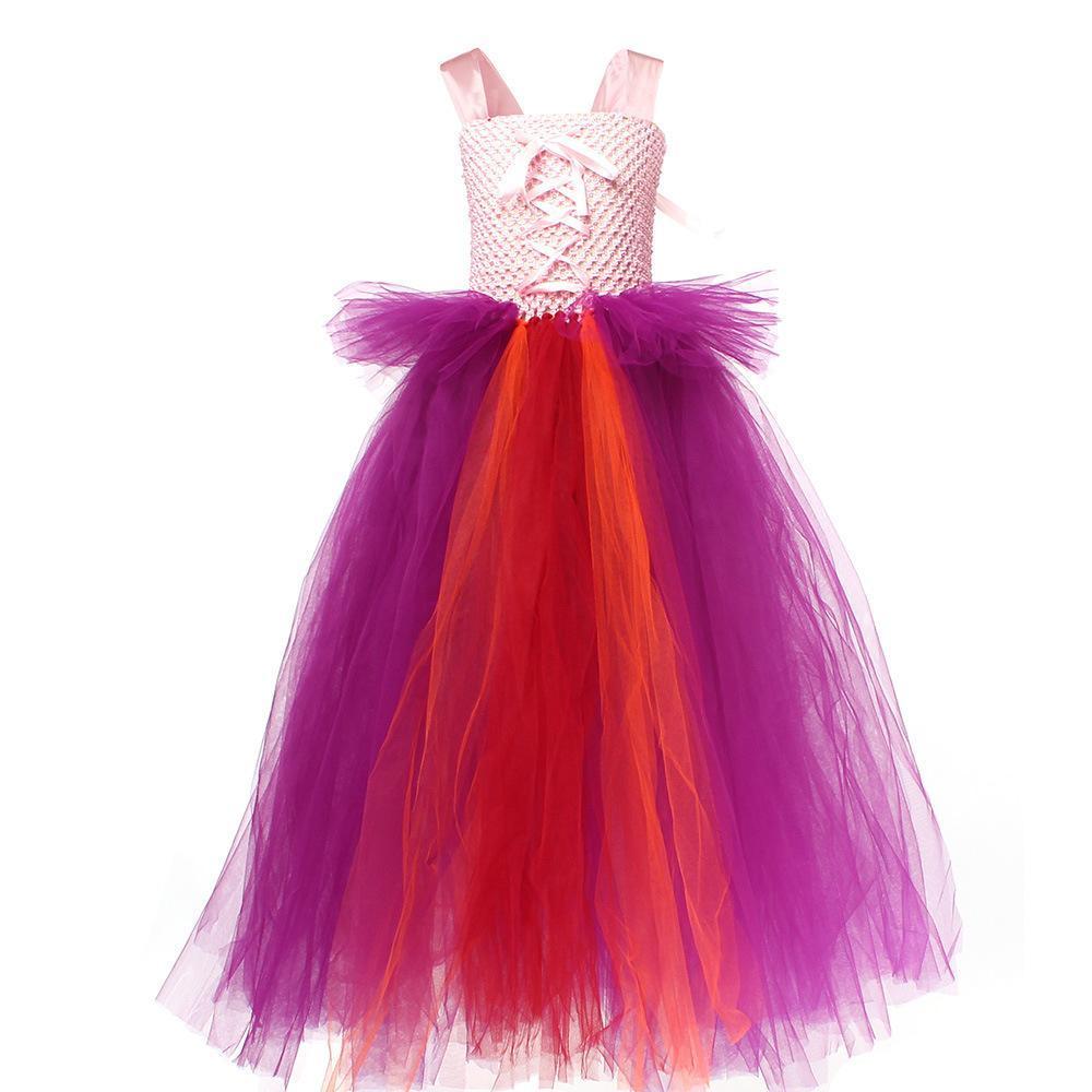 Hocus Pocus Sanderson Winifred Sarah Mary Costume sisters Tutu Dress for kids Girl Halloween Party Gift