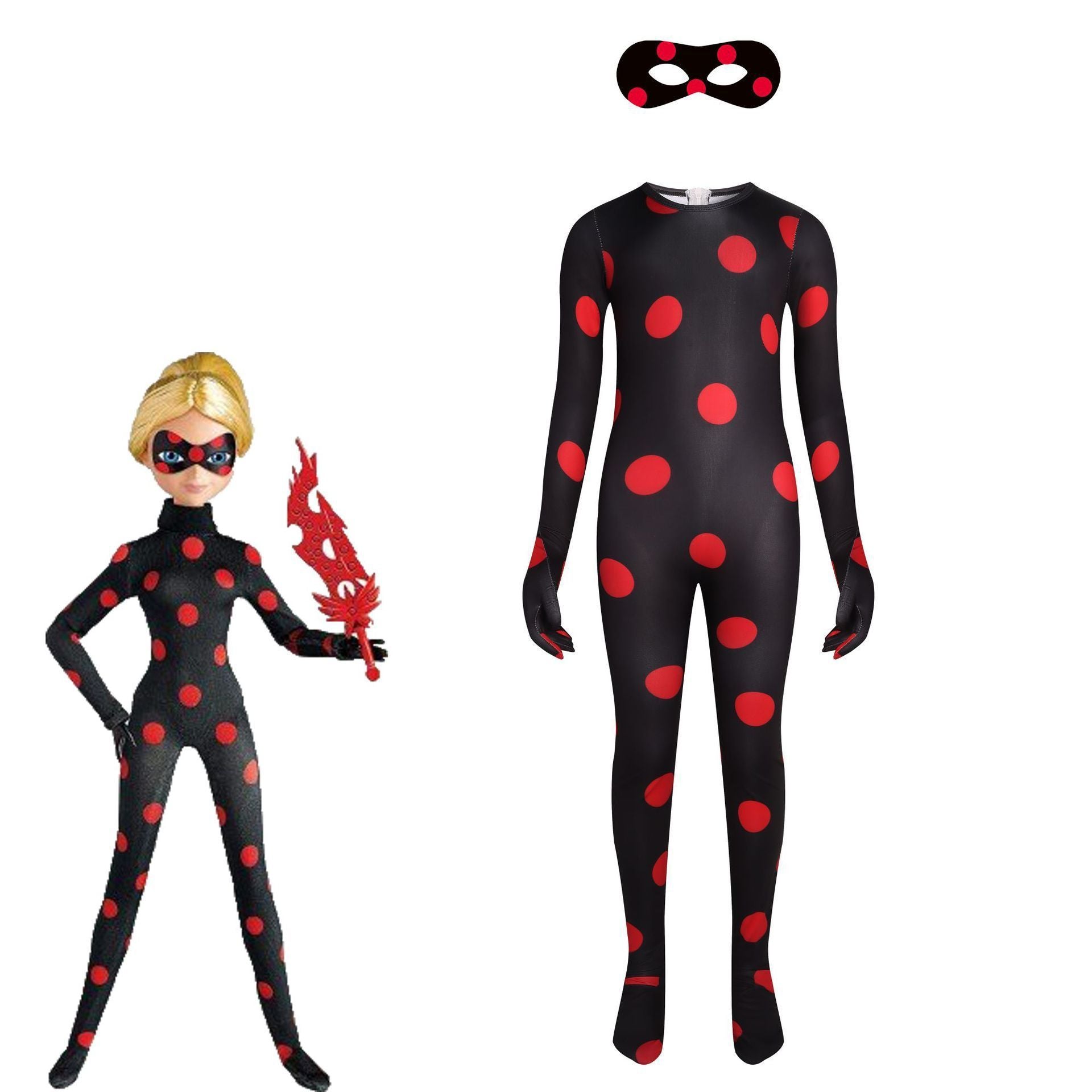 Miraculous Ladybug Movie cosplay zentai jumpsuit Halloween Kid's Performance Costume for Girls