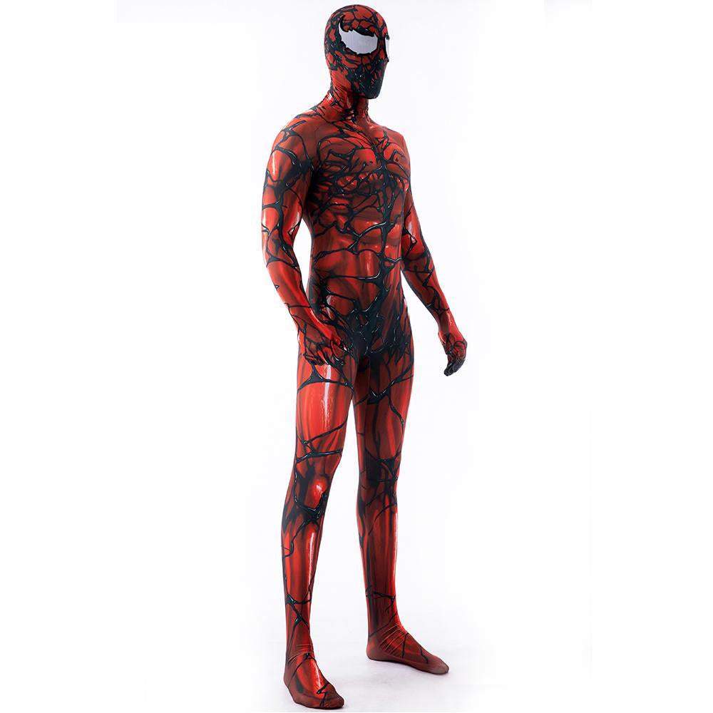 Carnage Red Venom Spiderman Costume Cosplay Jumpsuit Superhero Bodysuit Halloween Suit Zentai For Adult Kids
