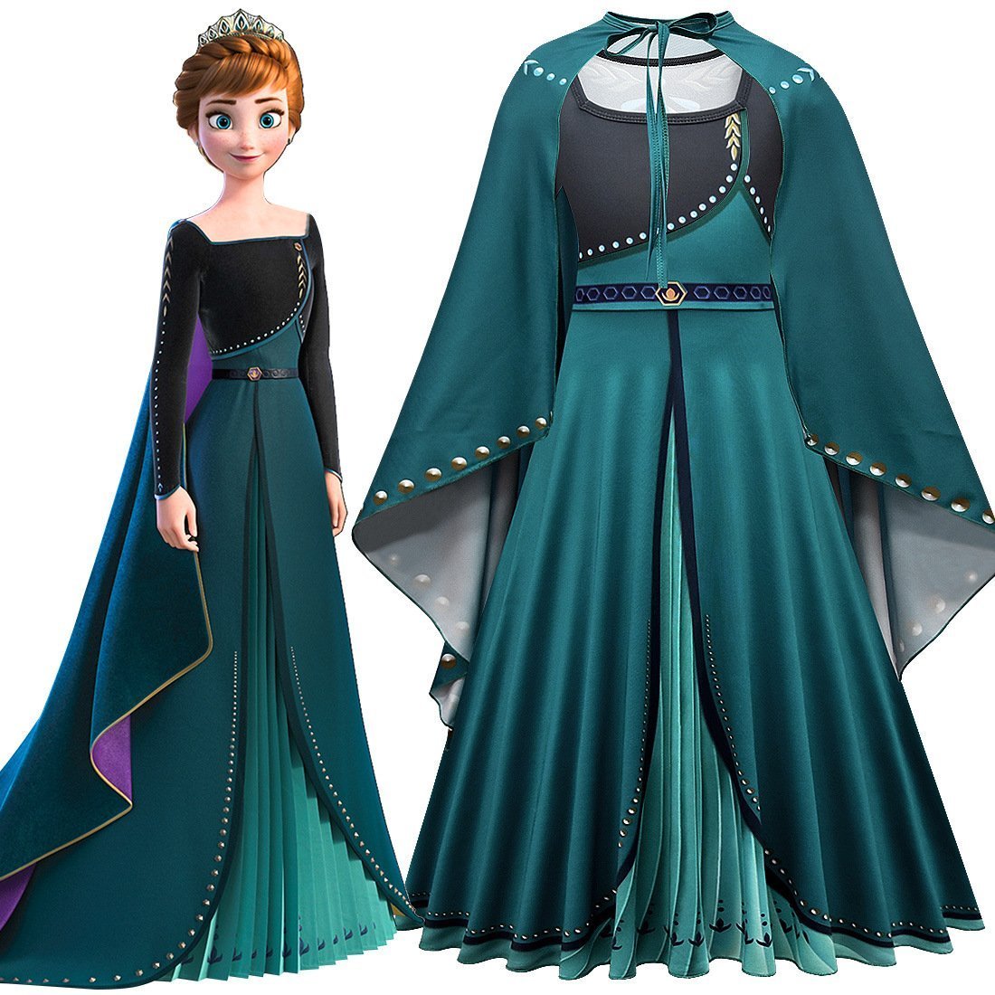 Frozen Girl Dresses Baby Kid Princess Anna Dress Snow Queen Cosplay Costume Party Dress
