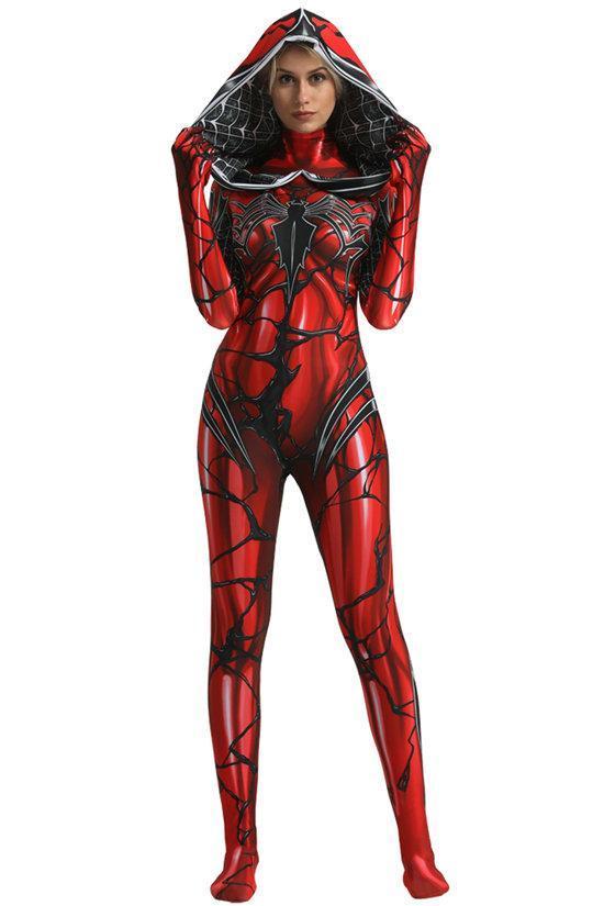 Spiderman jumpsuits onesies Woman Halloween Costume Bodysuit Spandex Zentai Catsuit Cosplay