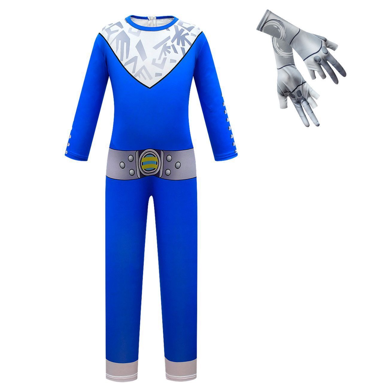 College Zombies 3 Blue Cosplay Zentai Suit Costume Jumpsuit Bodysuit Outfits for kids