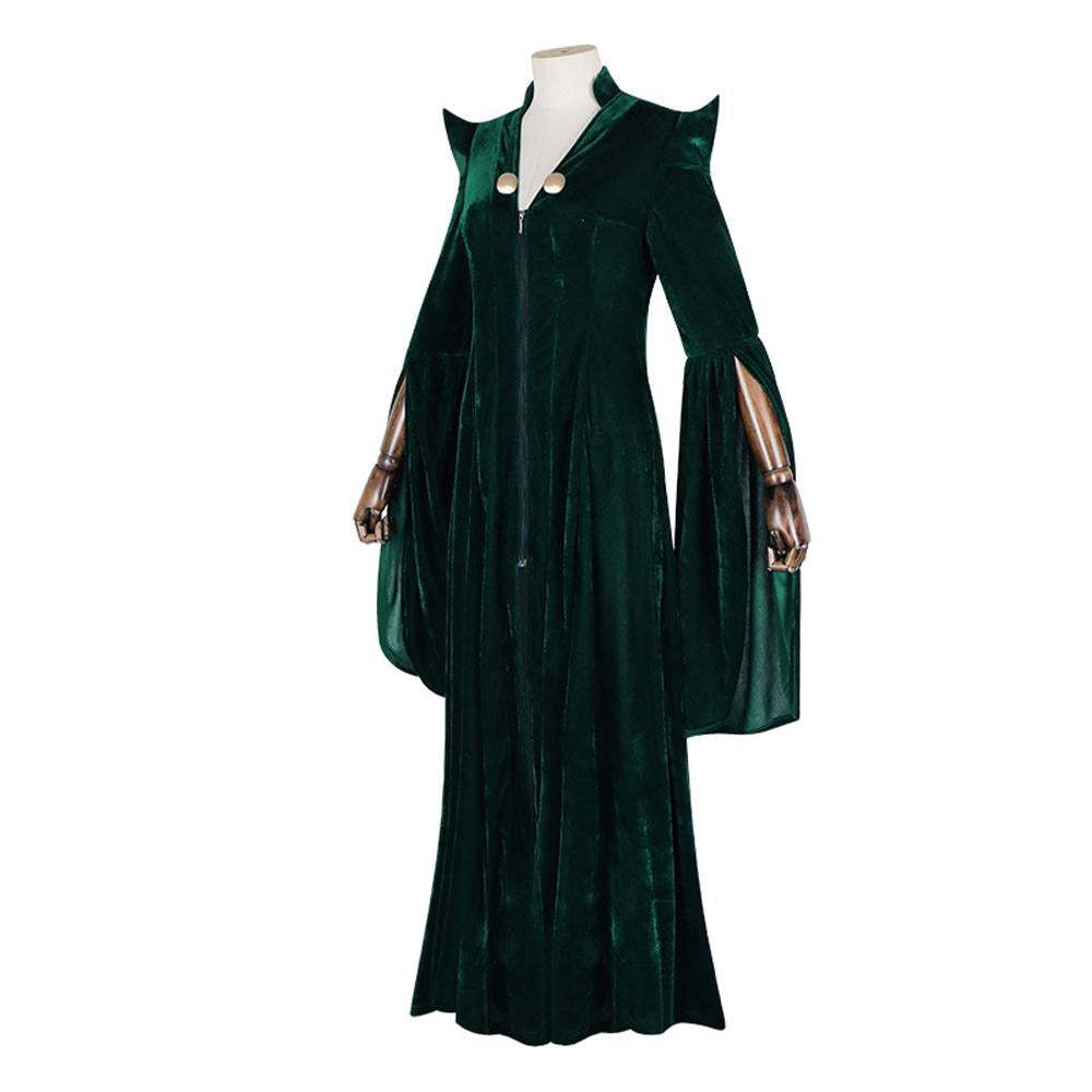 Harry Potter Professor Minerva McGonagall Cosplay Costumes Long Gown Robe Halloween Outfit Dress For Women