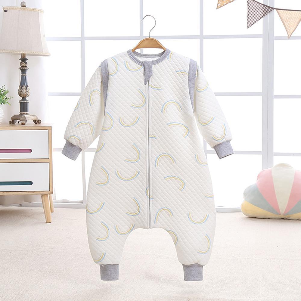 Autumn and winter plus cotton sleeveless children's split-leg one-piece romper