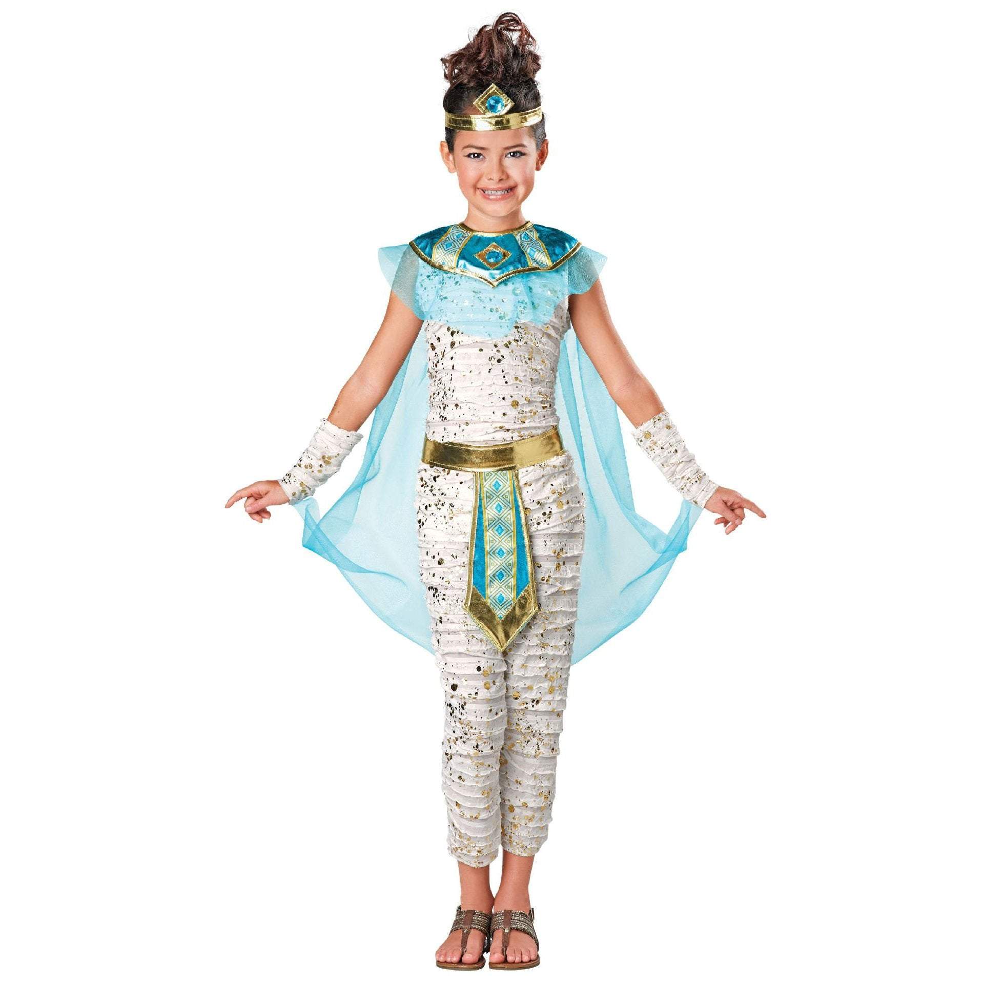 Girl's royal egyptian mummy Cosplay Halloween Costumes for Kids
