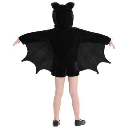 Bat Cosplay black little bat girl Jumpsuit Halloween Costumes for kids