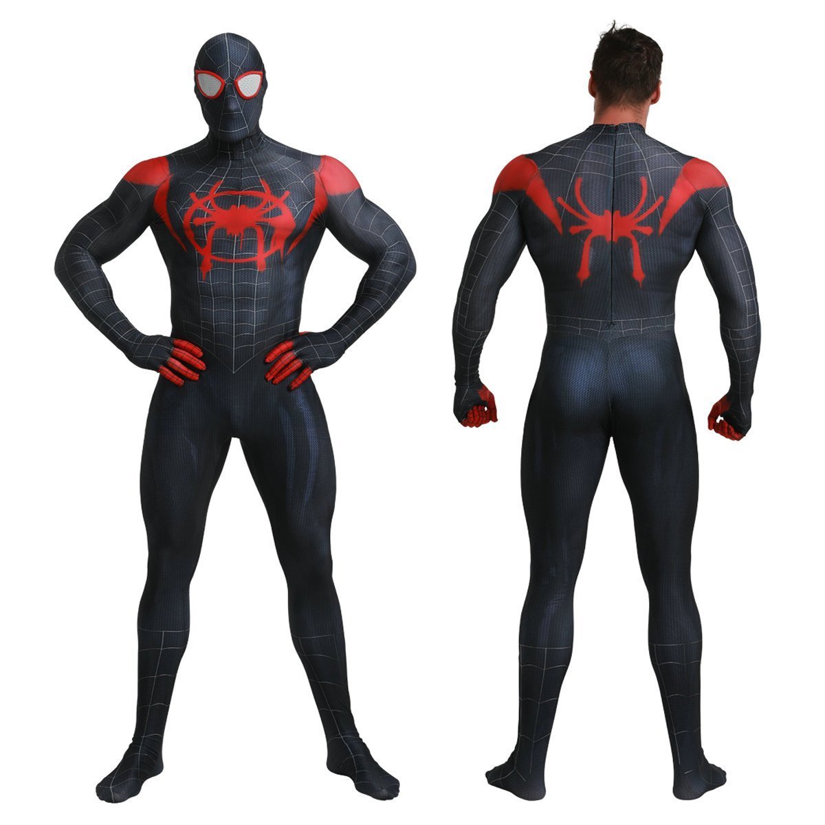 Black Spiderman Halloween Party Cosplay Costume Bodycon Jumpsut