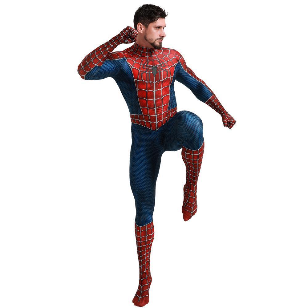 Spiderman Tony Halloween Cosplay Costume Zentai Jumpsuit