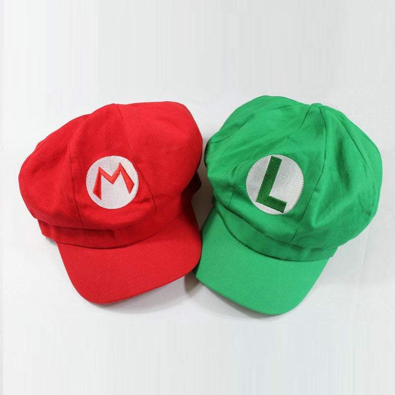 Super Mario Bros Anime Red Green Halloween Cosplay Cap