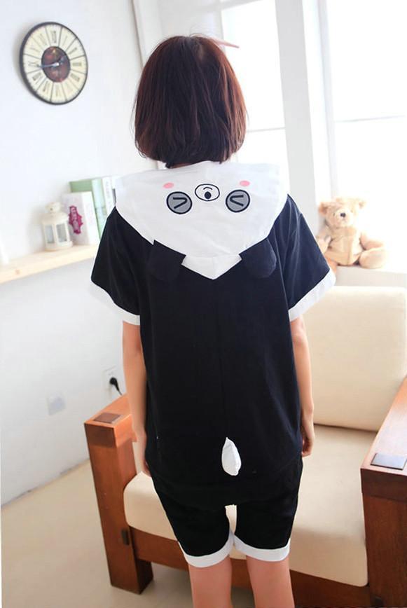 Blink Panda Pajamas Animal Onesie Hoodie Kigurumi Short Sleeve