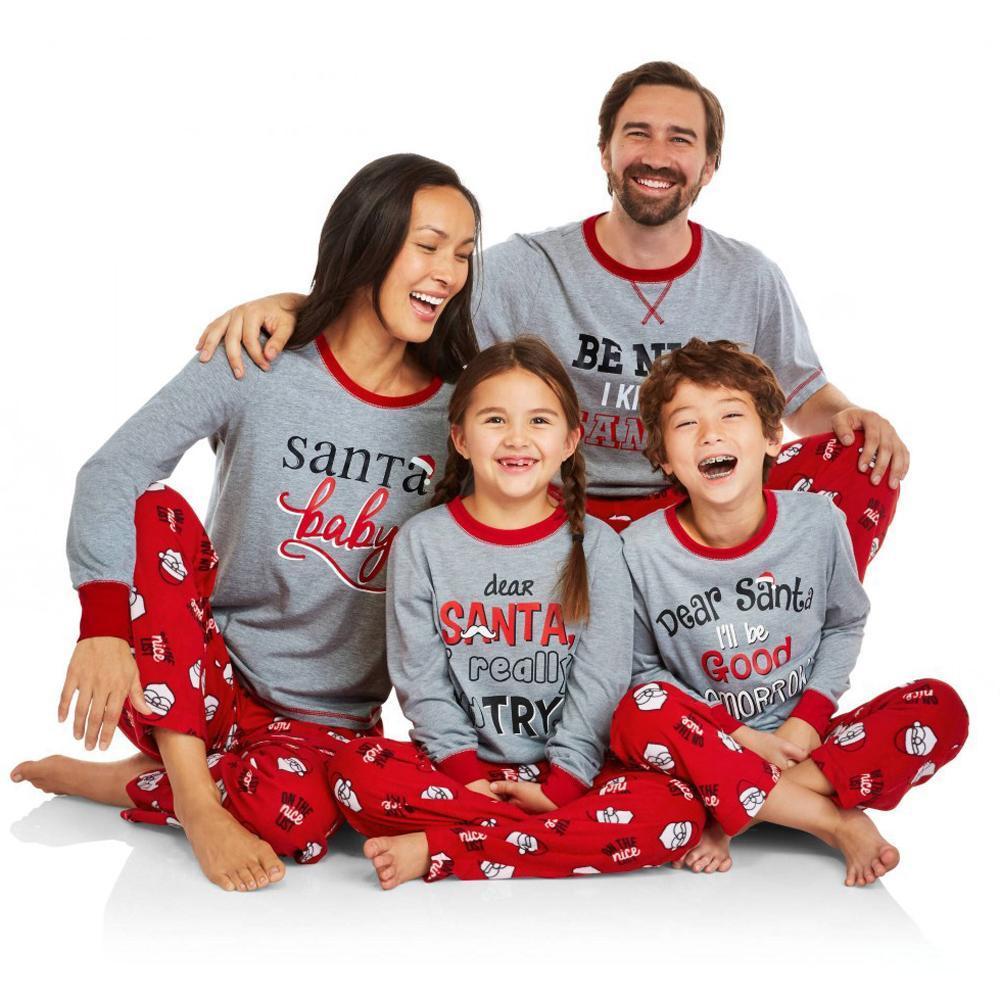 Christmas Family Matching Pajamas Santa Outfits XMAS Sleepwear 2020