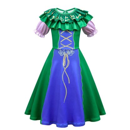 Green Hocus Pocus Winifred Sanderson Cosplay Suit Costume Dress Outfits for kids