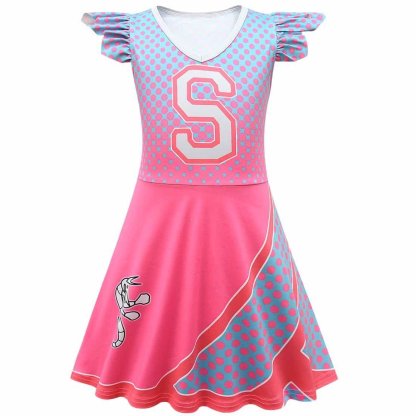 Kids Zombies 2 Cheerleader Dress Cosplay Costume Children's Dress