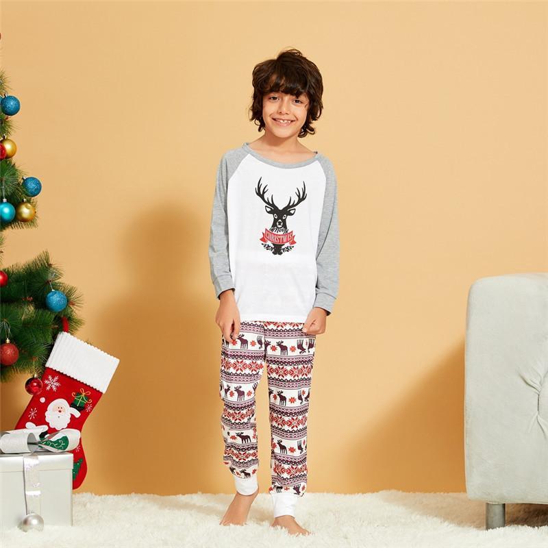 Family Christmas Pajamas Xmas Family Matching Nightwear Prop Mother Daughter Clothes Adult Kids Pyjamas