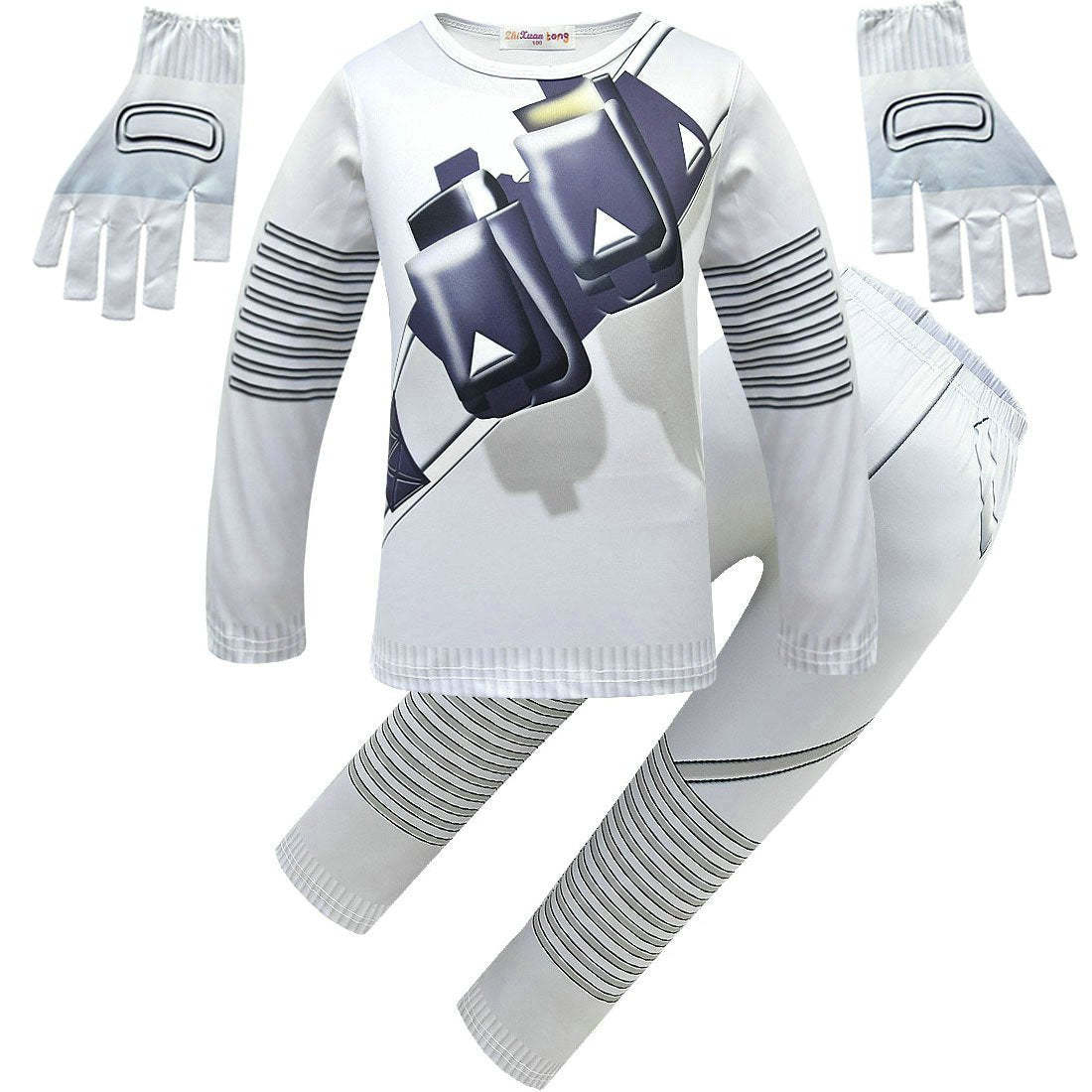 DJ Marshmello Chris Comstock Costume Top Pants Mask for Kid