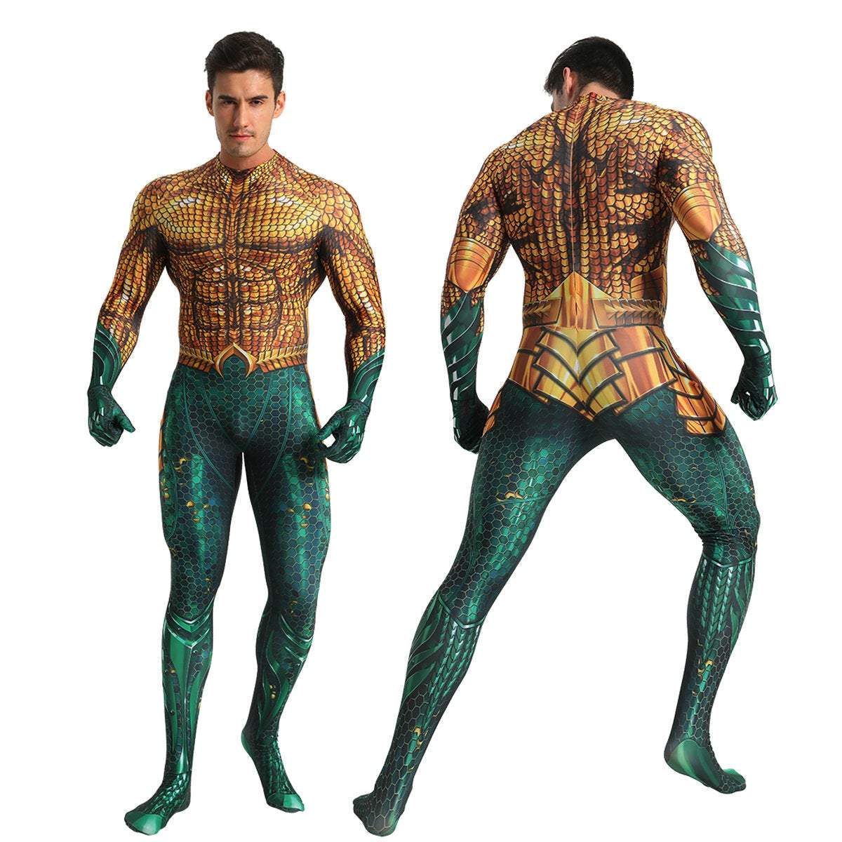 Aquaman 2 Costume Arthur Cosplay Bodysuit Halloween Fancy Cosplay Carnival Suit