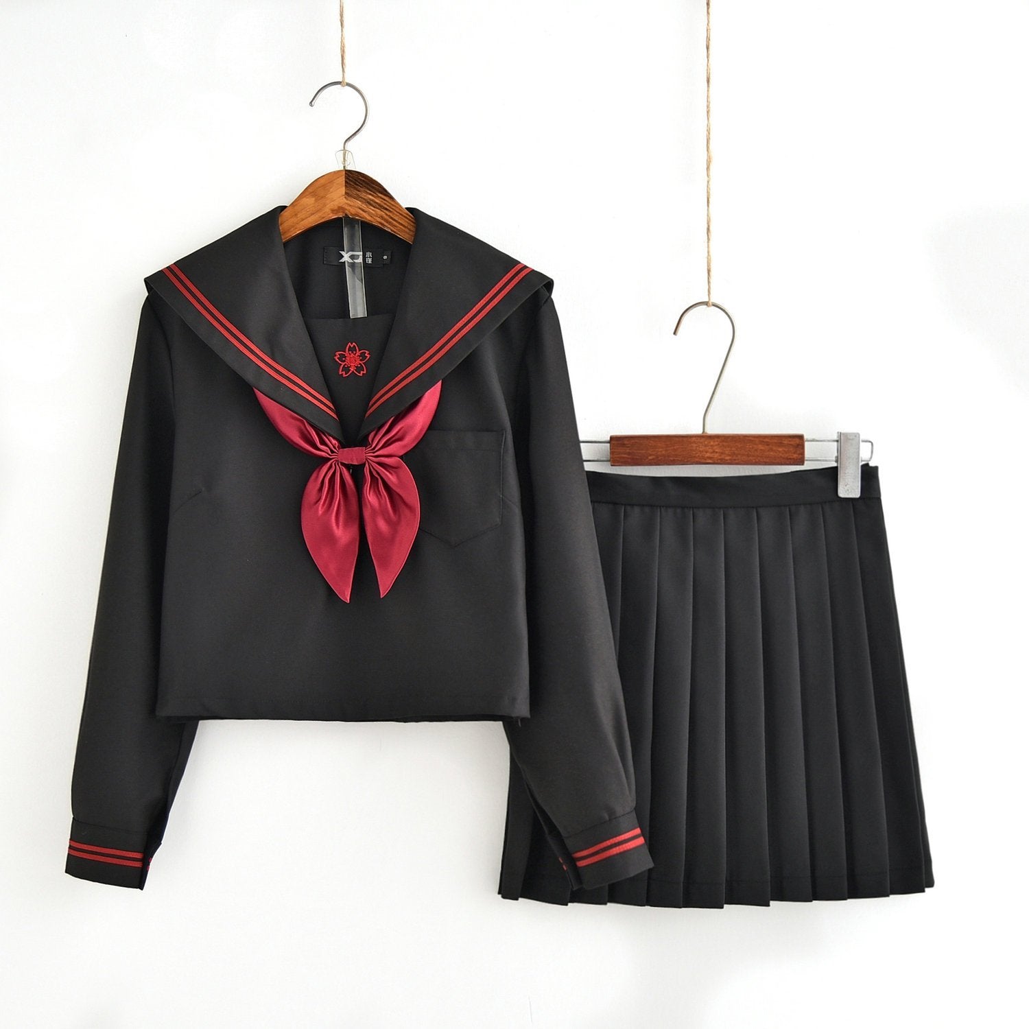 Jk Uniform Lolita Black Sailor Suit Pleated Skirt Cosplay Costume