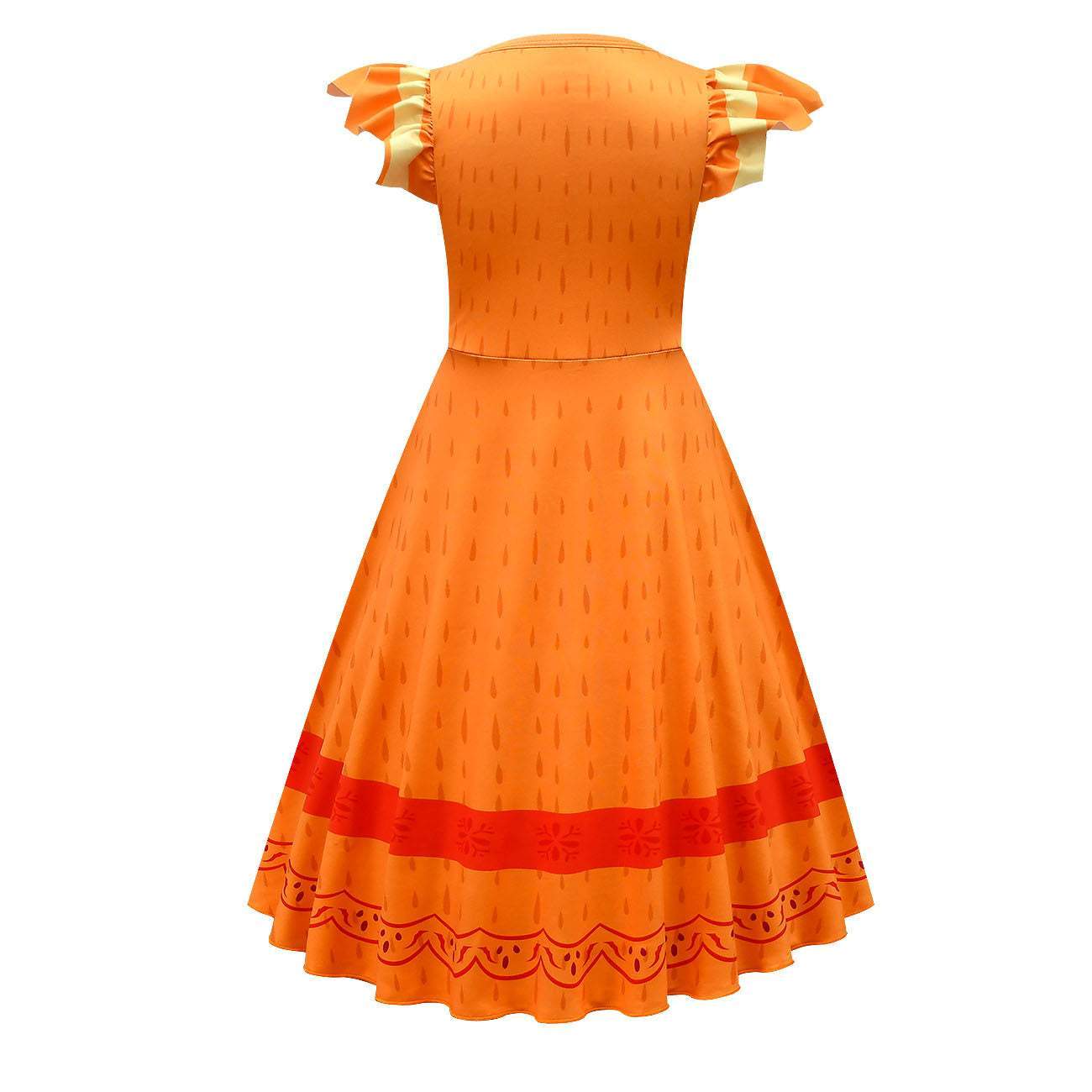 Girls Encanto Pepa Dress Festival Cosplay Dresses Outfits with Cloak