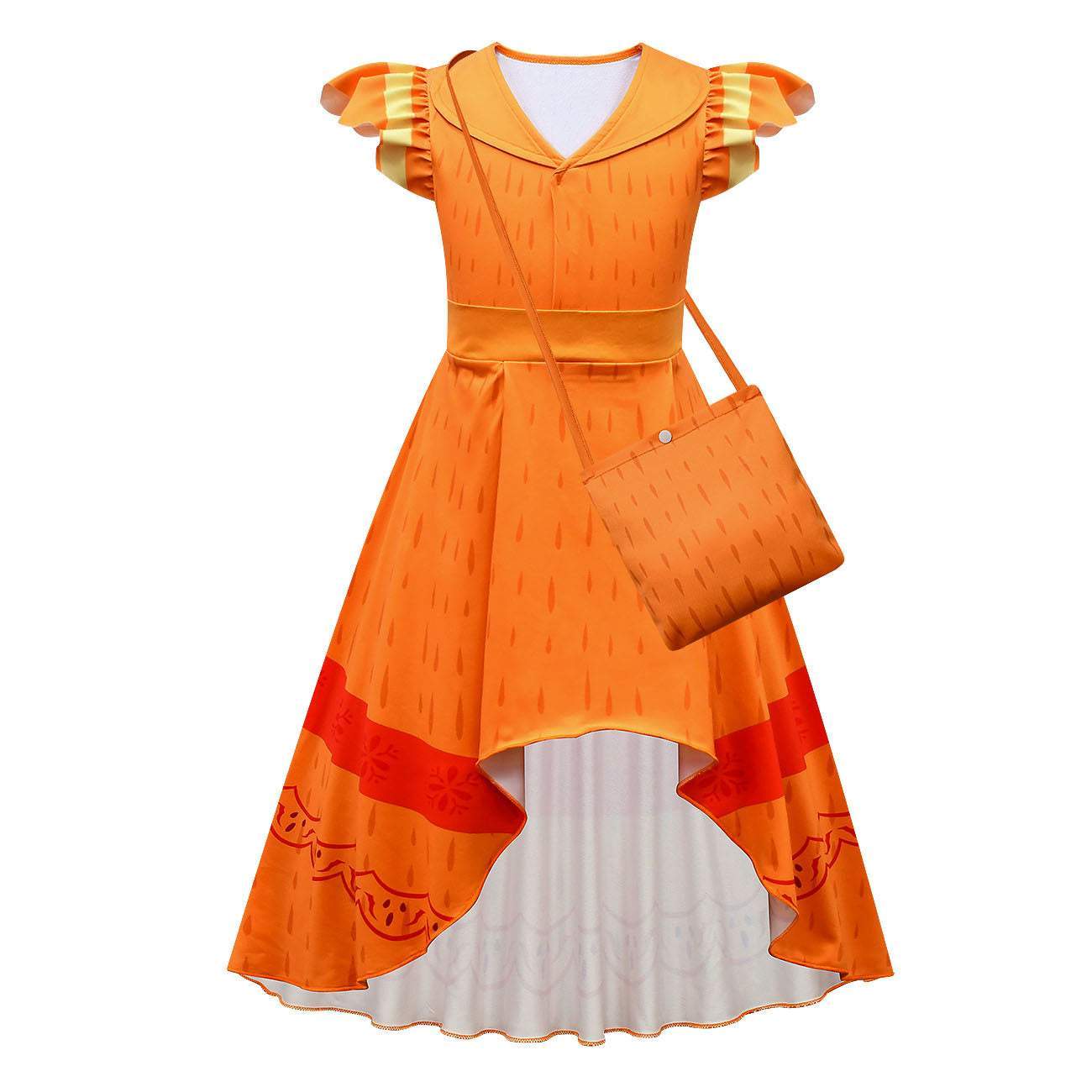 Girls Encanto Pepa Dress Festival Cosplay Dresses Outfits with Cloak