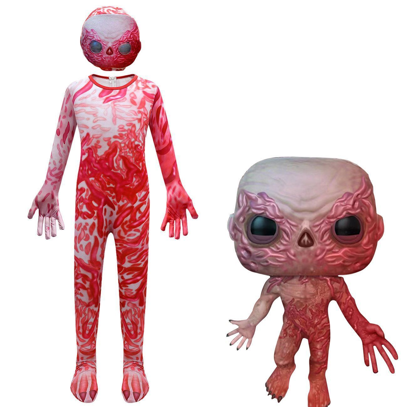 Stranger Things 4 red Cosplay Costumes Jumpsuit Romper Halloween Outfit For Kids