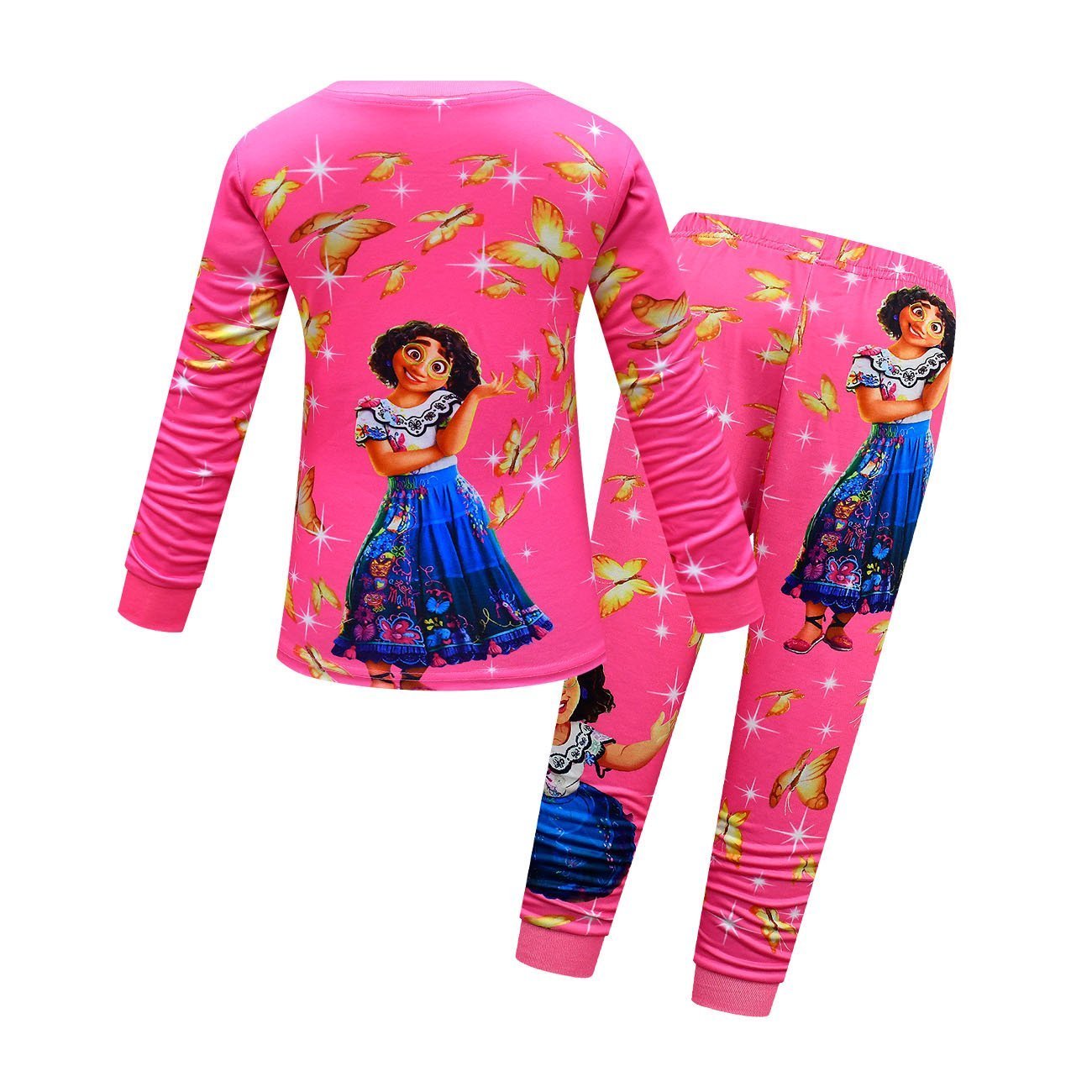 Encanto Mirabel Pajamas Set Kids Long Sleeve Trousers Two Pieces Suits