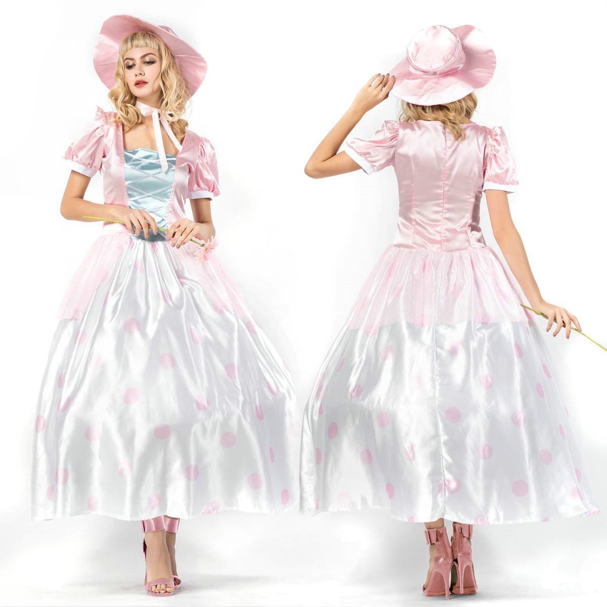 Toy Story 4 Adult Little Bo Peep Cosplay Dress Halloween Costume-Pajamasbuy