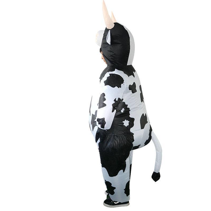 Halloween Christmas Animal Cow Cosplay Inflatable Costume for Adult