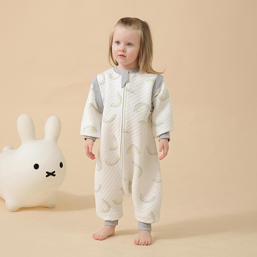 Autumn and winter plus cotton sleeveless children's split-leg one-piece romper