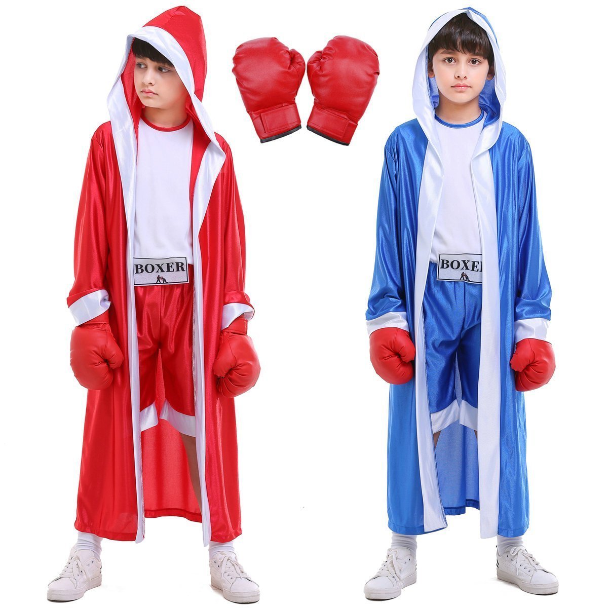 Child Boys Champion Boxer Uniform Halloween Costume Sportswearing