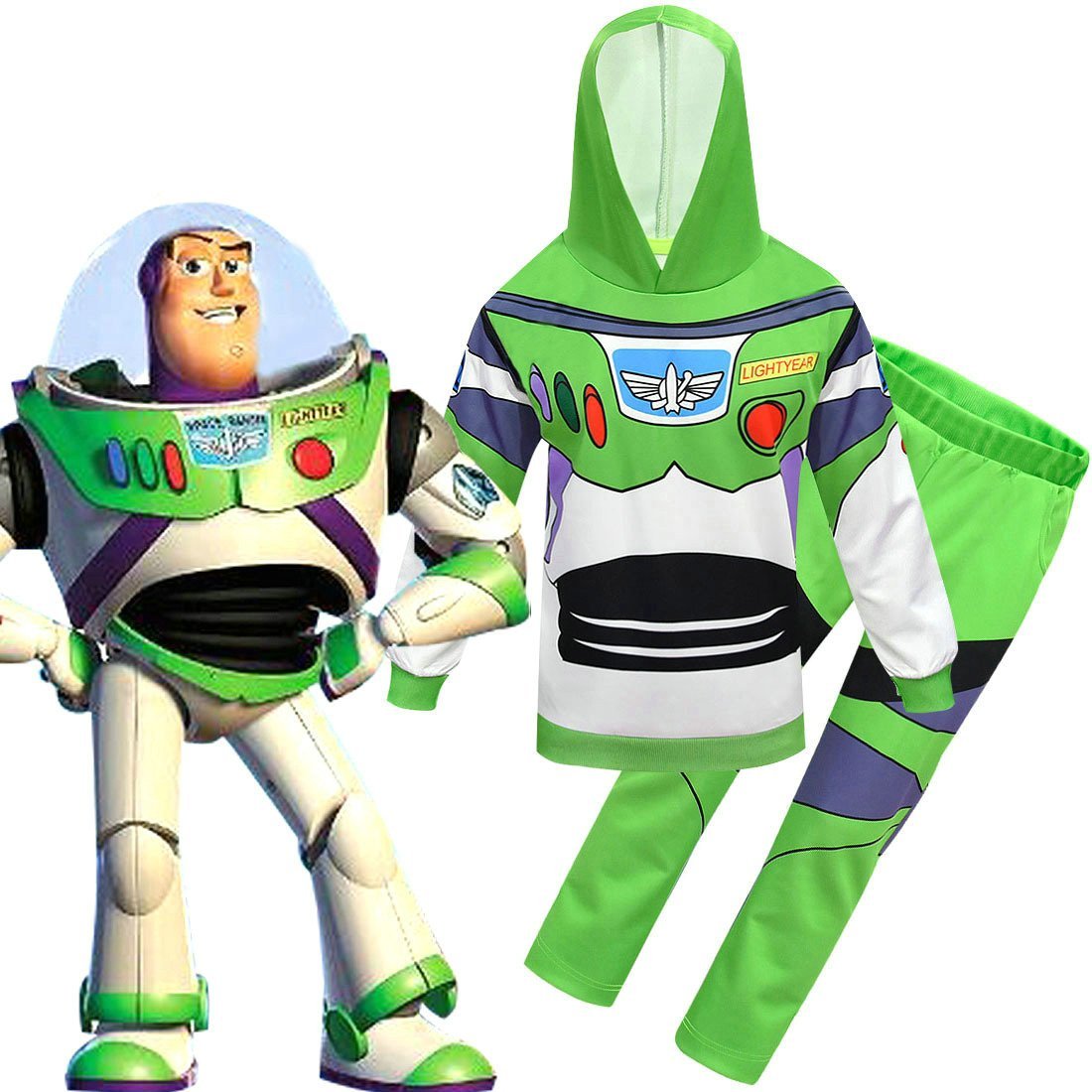Toy Story 4 Buzz Lightyear Cosplay Costume Sets for Kids