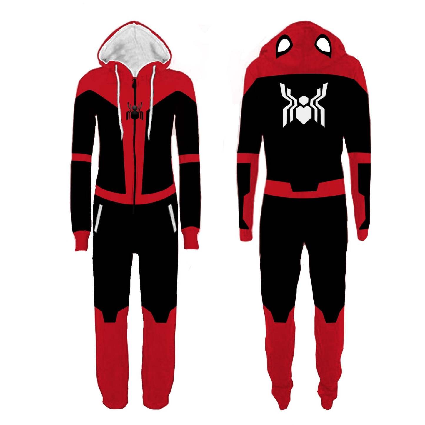 Adult Men's Super hero Spider-man Deadpool The Flash One Piece costume Jumpsuit-Pajamasbuy