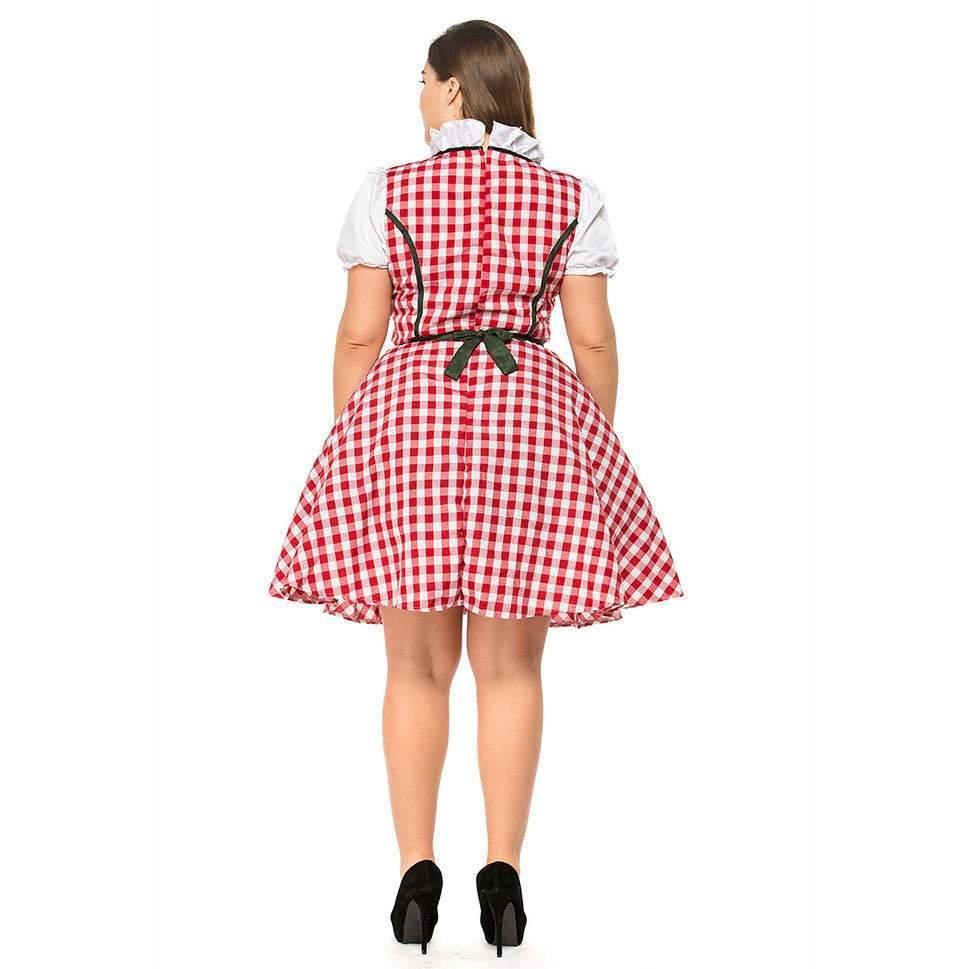 Plus Size Women German Beer Oktoberfest Outfit Halloween Cosplay Costume